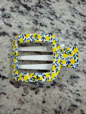 New Teleties Lemon Square Claw Clip - Large